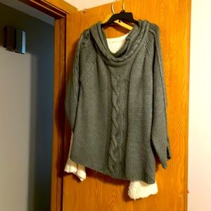 Lime lush crocheted, sweater, size large